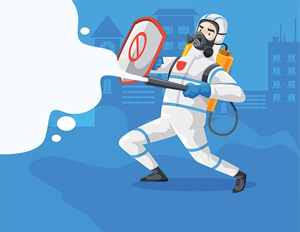 Desinfektion bei biologischen Schadstoffen